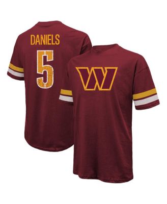 Majestic - Men's Jayden Daniels Burgundy Washington Commanders Name Number Oversize Fit T-Shirt