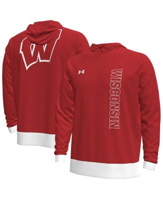 Under Armour - Men's Red Wisconsin Badgers 2024 On-Court Shootaround Long Sleeve Hoodie T-Shirt