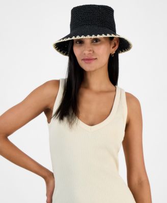 I.N.C. International Concepts - Crochet Bucket Hat with Whipstitch Trim