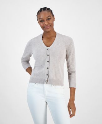 Charter Club - Women's V-Neck Button-Front Cardigan, Exclusively at Macy's