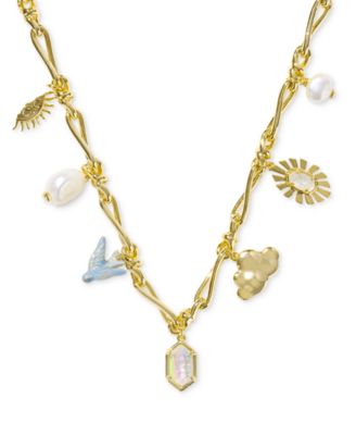 Kendra Scott - 14k Gold-Plated Mixed Charm Necklace, 18" + 3" extender