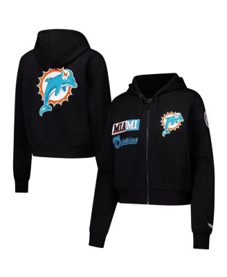Pro Standard - Women's Black Miami Dolphins Split Logo Full-Zip Hoodie