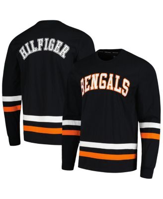 Tommy Hilfiger - Men's  Black/Orange Cincinnati Bengals Nolan Long Sleeve T-Shirt