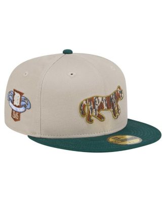 New Era - Men's Natural/Hunter Green Detroit Tigers Lifestyle Tree Bark Fill 59FIFTY Fitted Hat