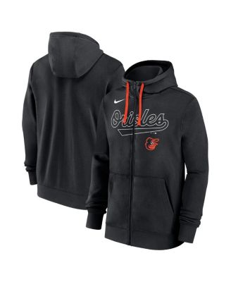 Nike - Men's Black Baltimore Orioles Knockout Script Full-Zip Hoodie
