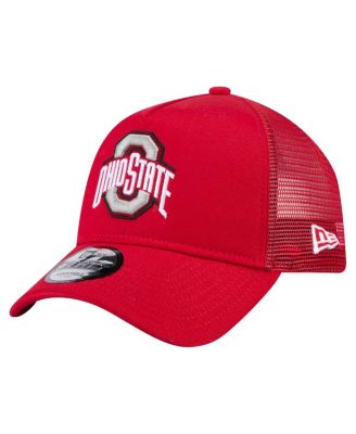New Era - Men's Scarlet Ohio State Buckeyes 9FORTY A-Frame Trucker Adjustable Hat