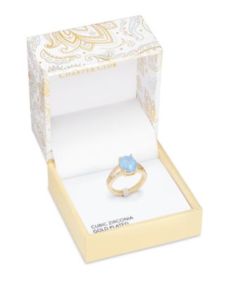 Charter Club - Gold-Tone Pav&eacute; & Color Crystal Statement Ring
