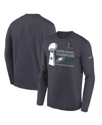 Nike - Big Boys and Girls Anthracite Philadelphia Eagles Super Bowl LIX Champions Locker Room Trophy Collection Long Sleeve T-Shirt