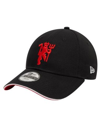 New Era - Big Boys and Girls Black Manchester United Flag 9FORTY Adjustable Hat