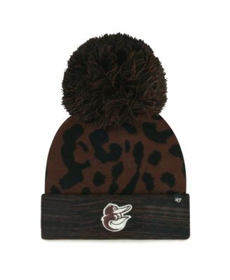 '47 Brand - Women's Brown Baltimore Orioles Rosette Cuffed Knit Hat with Pom