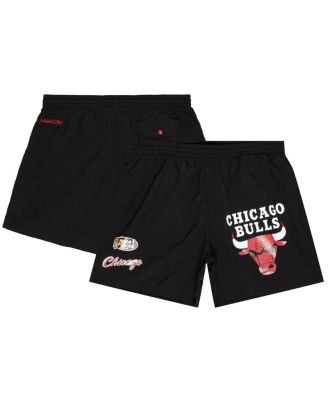 Mitchell & Ness - Men's Black Chicago Bulls Woven Shorts