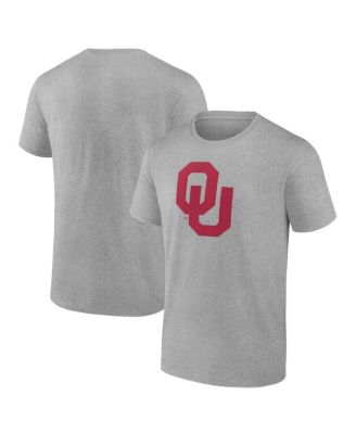 Fanatics - Men's  Gray Oklahoma Sooners Primary Logo T-shirt