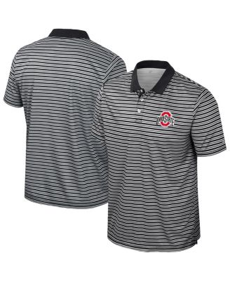 Colosseum - Men's Black Ohio State Buckeyes Striped Polo