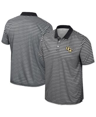 Colosseum - Men's Black UCF Knights Striped Polo