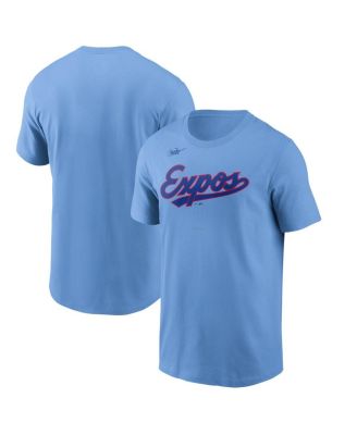 Nike - Men's Powder Blue Montreal Expos Cooperstown Wordmark T-Shirt