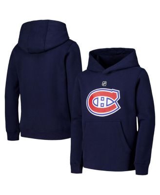 Outerstuff - Big Boys and Girls Navy Montreal Canadiens Primary Logo Pullover Hoodie