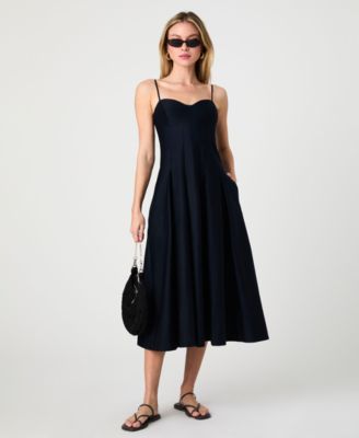 French Connection - Women's Sateen Pleated Midi Dress