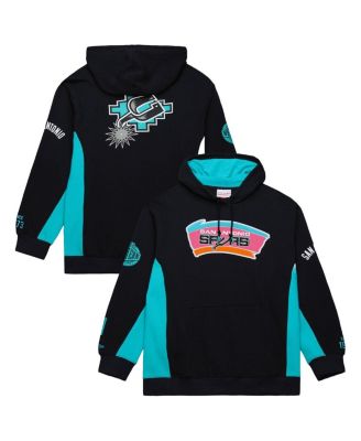 Mitchell & Ness - Men's Black San Antonio Spurs Hardwood Classics Team Origins Fleece Pullover Hoodie