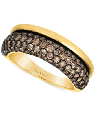 Le Vian - Chocolate Diamond Pav&eacute; & Polished Band (1-1/4 ct. t.w.) in 14k Gold