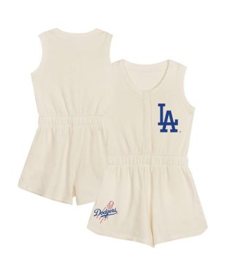Outerstuff - Toddler Cream Los Angeles Dodgers Power Tank Romper