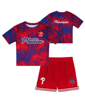Outerstuff - Preschool Red Philadelphia Phillies Hitter Infielder 2-Piece Set