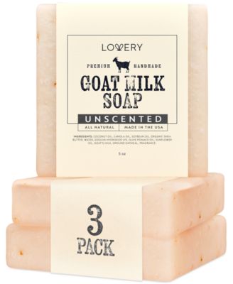 Lovery - Goat Milk Soap Bars - Unscented, 3-Pk.