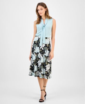 Kasper - Women's Printed Pull-On Midi Skirt