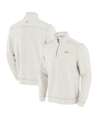 Tommy Bahama - Men's Cream San Diego Padres Sport Tobago Bay Tri-Blend Half-Zip Sweatshirt