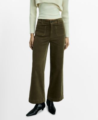 MANGO - Women's Catherin Culotte Corduroy Pants
