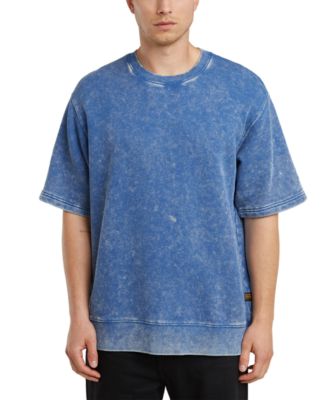 G-Star Raw - Men's Relaxed Fit Short Sleeve Acid Wash Sweatshirt