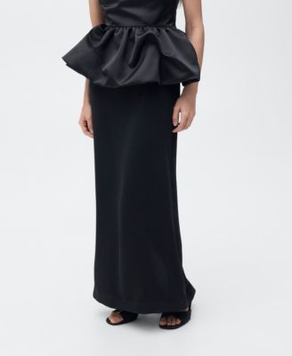 MANGO - Women's Draped-Waist Straight Skirt