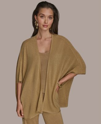 Donna Karan New York - Women's Metallic Open-Front Cardigan