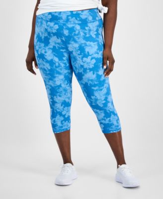 ID Ideology - Plus Size Abstract Dye Capri Leggings