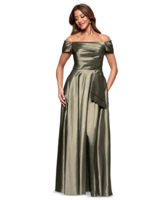 XSCAPE - Women's Taffeta Off-The-Shoulder Gown