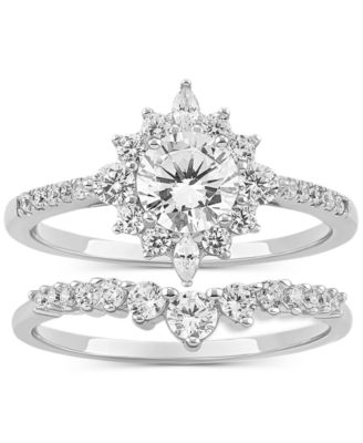 Giani Bernini - 2-Pc. Set Cubic Zirconia Bridal Set in Sterling Silver