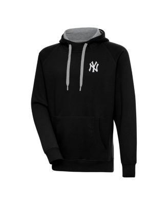 Antigua - Men's Black New York Yankees Metallic Victory Pullover Hoodie