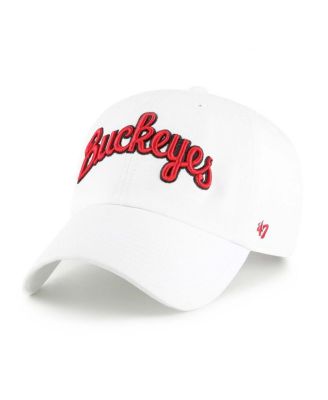 '47 Brand - Men's White Ohio State Buckeyes Clean Up Adjustable Hat