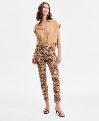 I.N.C. International Concepts - Women's Cheetah-Print Skinny Pants, Exclusively at Macy's