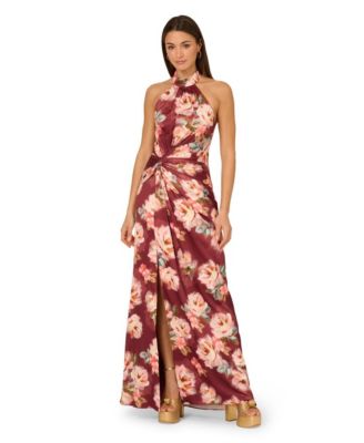 Adrianna - Women's Sleeveless Halter A-Line Dress