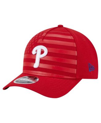 New Era - Men's Red Philadelphia Phillies American Flag 9FORTY M-Crown A-Frame Adjustable Hat