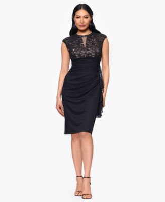 B&A By Betsy and Adam - Women's Lace-Top Sheath Dress