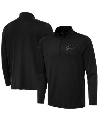 Antigua - Men's Black Buffalo Bills Reprocess Quarter-Zip Sweatshirt