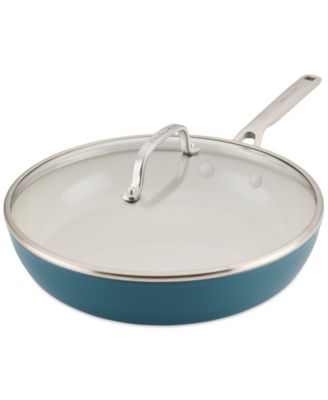 KitchenAid - Hard-Anodized Ceramic Induction 12.5" Skillet with Lid