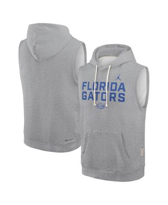 Jordan - Men's Heather Gray Florida Gators 2025 Sideline Performance Sleeveless Pullover Hoodie