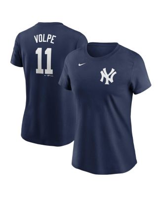 Nike - Women's Anthony Volpe Navy New York Yankees Fuse Name Number T-Shirt