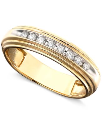 Macy's - Men's Diamond Ring in Two-Tone 14k Gold ( 1/5 ct. t.w.)