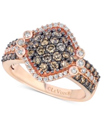 Le Vian - Diamond Cluster Ring (1-1/8 ct. t.w.) in 14k Rose Gold