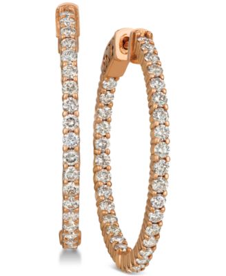 Le Vian - Diamond In & Out Hoop Earrings (2 ct. t.w.) in 14k Rose Gold (also in White and Yellow Gold)