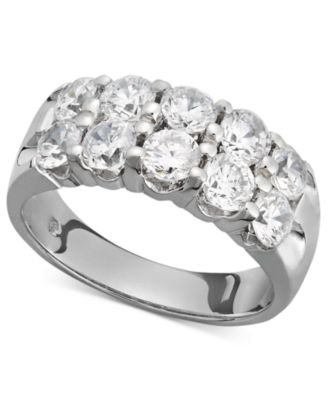 Macy's - Two-Row Certified Diamond Band Ring in 14k White Gold (2 ct. t.w.)