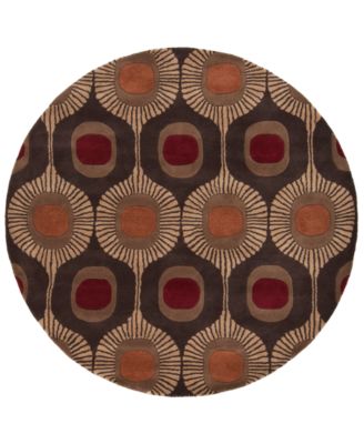 Livabliss - Forum FM-7170 Dark Brown 4' Round Area Rug